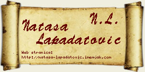 Nataša Lapadatović vizit kartica